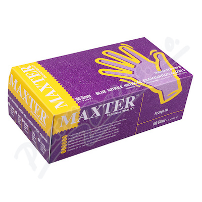 Rukavice Nitrilové Maxter Bezpudrové Vel.l 100ks