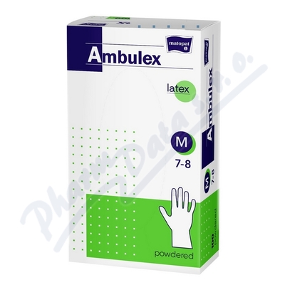 Ambulex Latex Rukavice Pudrované M 100ks