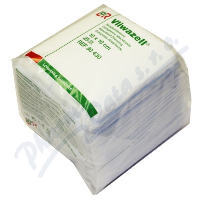 Komprese Vliwazell Nesterilní savé komprese 10cmx10cm,30430,25ks
