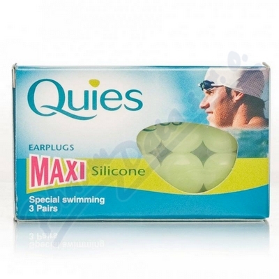 Quies Chránič Sluchu Silikon.plavání Maxi 3 Páry