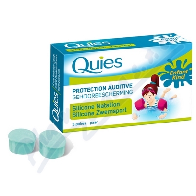 Quies Chránič Sluchu Silikon.plavání Děti 3páry