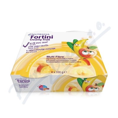 Fortini Creamy Fruit Multi Fibre Letní Ovoce perorální roztok 4x100g