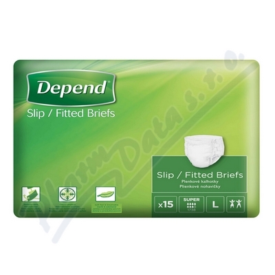 Plenkové Kalhotky Depend Super L boky 120-150cm, 3265ml, 15ks