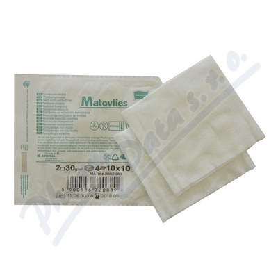 Matopat Matovlies kompresy z netkané textilie sterilní 10cmx10cm,2ks