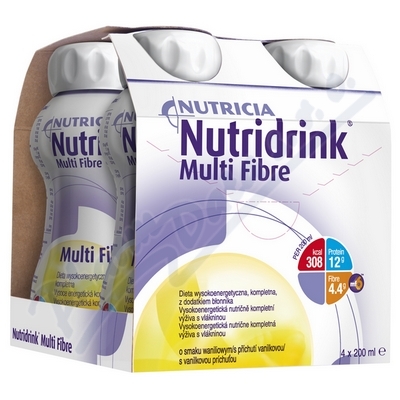 Nutridrink Multi Fibre S Příchutí Vanilkovou perorální roztok 4x200ml