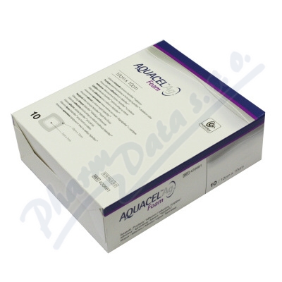 Aquacel Ag Foam Adhezivní 10x10 cm, pěnové krytí s technologií hydrofiber a