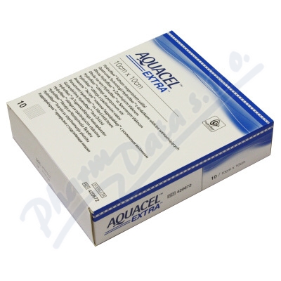 Aquacel Extra 10x10 cm, krytí s technologií hydrofiber, 10 ks