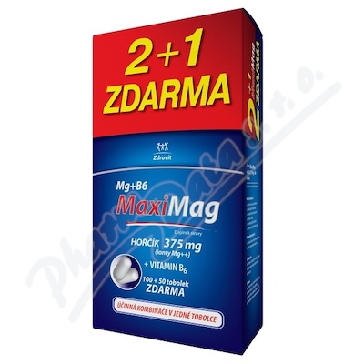 Maximag Hořčík 375mg+b6 Tobolek 100+50 Zdarma