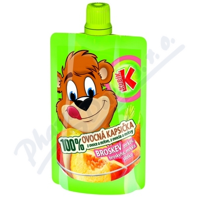 Kubík 100% Ovoc.kapsička Broskev-mrkev-jablko 100g
