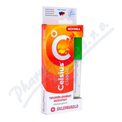 Celsius Classic Teploměr Lék.bezrtuť.+sklepávadlo