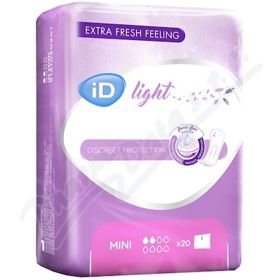 Vložky Absorpční Id Light Mini 175ml,cotton feel,jednotlivě balené,20ks