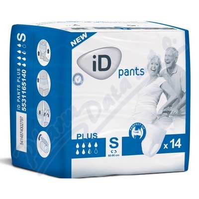Kalhotky Absorpční Id Pants Small-plus boky 60-90cm,1600ml,prodyšné,14ks