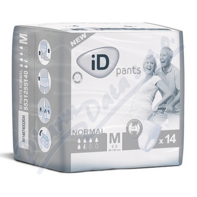 Kalhotky Absorpční Id Pants Medium-normal boky 80-120cm,1340ml,prodyšné,14ks