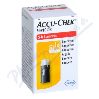 Lancety Accu-chek Fastclix 24 lancety pro odběr kapilární krve, v zásobnících po