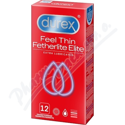 Durex Feel Thin Extra Lubricated Prezervativ 12ks