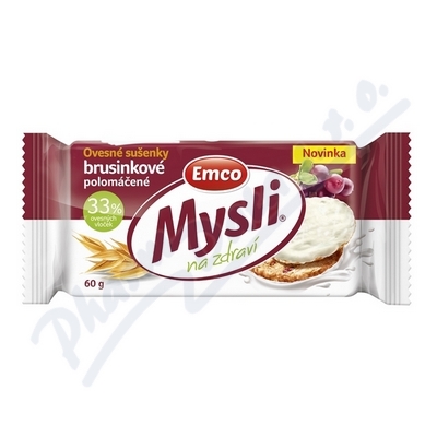 Emco Mysli Ovesné sušenky brusinky + jogurtová poleva 60g