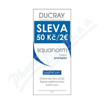 Ducray Squanorm šampon Mastné Lupy 200ml Sleva