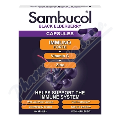 Sambucol Immuno Forte + Vitamin C + Zinek Tobolek 30