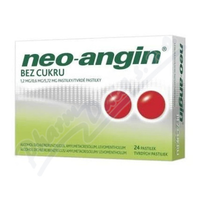 Neo-angin bez cukru 24 pastilek