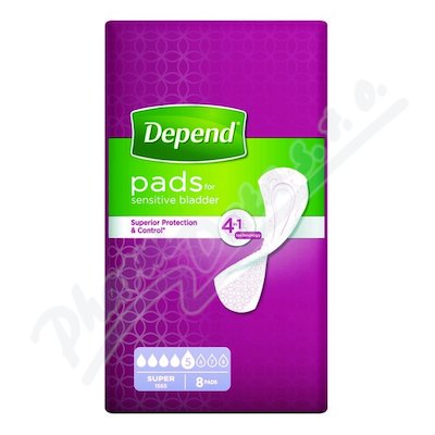 Vložky Depend Super 600ml, 8ks