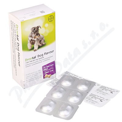 Drontal Dog Flavour 150/144/50mg pro psy 24 tablet