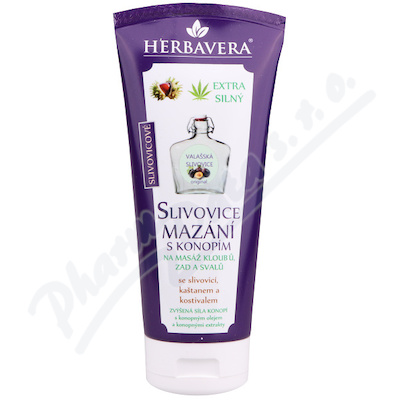 Slivovicové Mazání S Konopím Herbavera 200ml