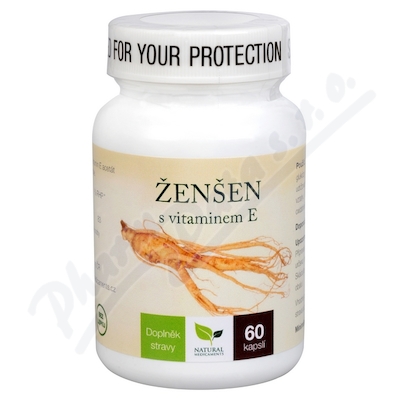 Natural Medicaments ženšen+vitamín E Cps.60