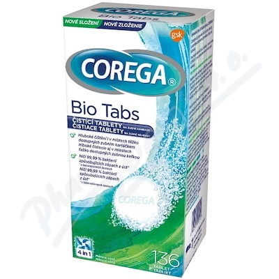 Corega Bio Tabs čisticí Tablety 136ks