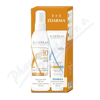 A-derma Protect Sprej Děti Spf50+ 200ml+r.ml.100ml