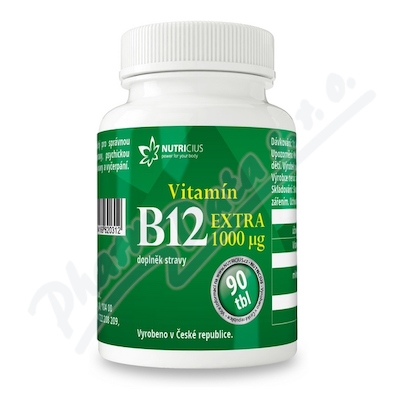 Vitamín B12 Extra 1000mcg Tbl.90