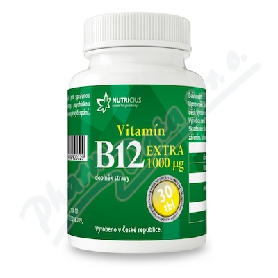 Vitamín B12 Extra 1000mcg Tbl.30