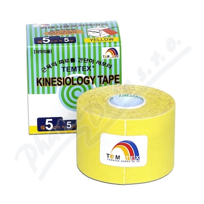 Temtex Kinesio Tejpovací Páska žlutá 5cmx5m