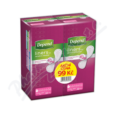 Depend Ultra Mini Inkont.vložky ž Duopack 2x22ks