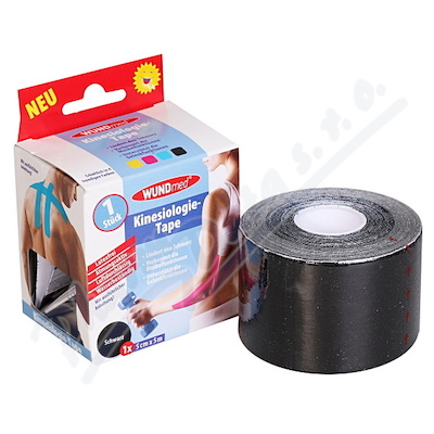 Wundmed Kinezio.tejp.páska černá 5cmx5m 1ks