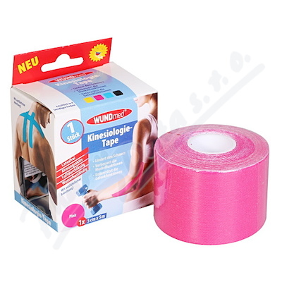Wundmed Kinezio.tejp.páska Růžová 5cmx5m 1ks