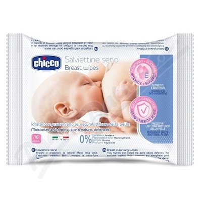 Chicco Ubrousky čistící na prsa 16ks