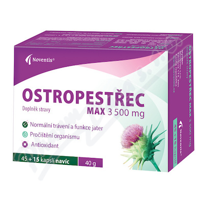 Ostropestřec Max 3500mg Cps.45+15