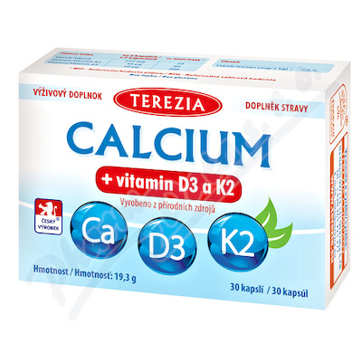 Terezia Calcium+vitamin D3 A K2 Cps.30