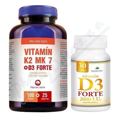Vit.k2 Mk7+d3 For.tbl.125+vit.d3 For.2000i.u.tbl30