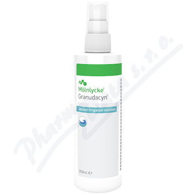Granudacyn Wound Irrigation Solution 250 ml, čistící a oplachový roztok na rány