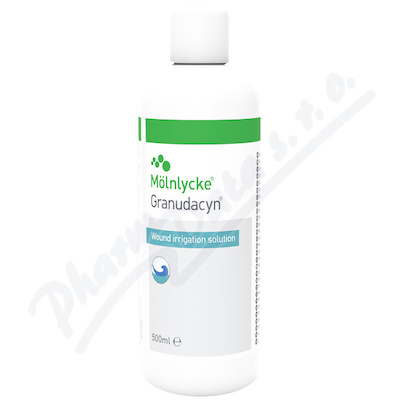 Granudacyn Wound Irrigation Solution 500 ml, čistící a oplachový roztok na rány