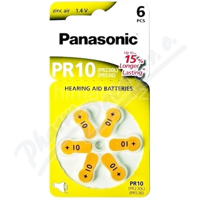 Panasonic Pr10(pr230l) Baterie Do Naslouchadel 6ks
