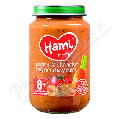 Hami Zelenina Se šťav.kuřecím Stehýnkem 200g 8m+