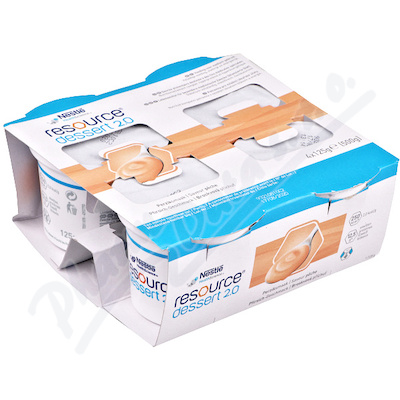 Resource Dessert 2,0 Broskvová Příchuť perorální roztok 4x125g
