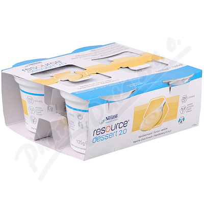 Resource Dessert 2,0 Vanilková Příchuť perorální roztok 4x125g