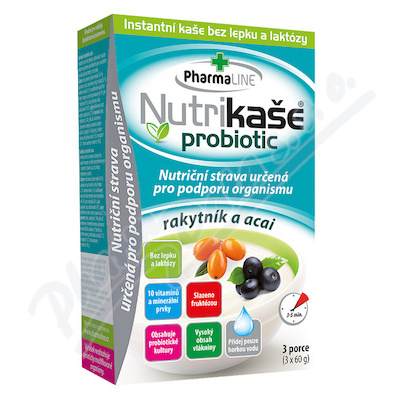 Nutrikaše Probiotic Rakytník A Acai 3x60g