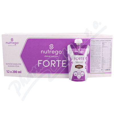 Nutrego Forte S příchutí čokoláda perorální roztok 12x200ml