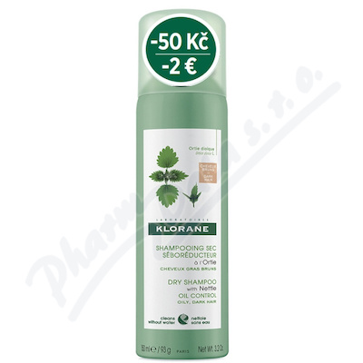 Klorane Suchý šampon kopřiva-tmavé vlasy 150ml Sleva