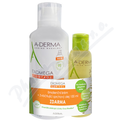 A-derma Exomega Control Em.krém 400ml+sp.olej100ml
