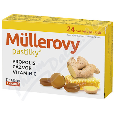 Müllerovy Pastilky S Propolisem A Zázvorem 24ks